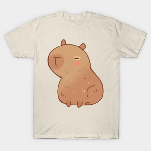 Cute Capybara drawing T-Shirt by Mayarart